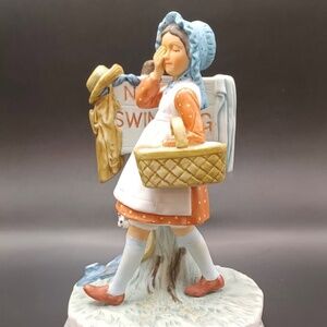 "No Swimming" by Norman Rockwell 1974 Porcelain Figurine